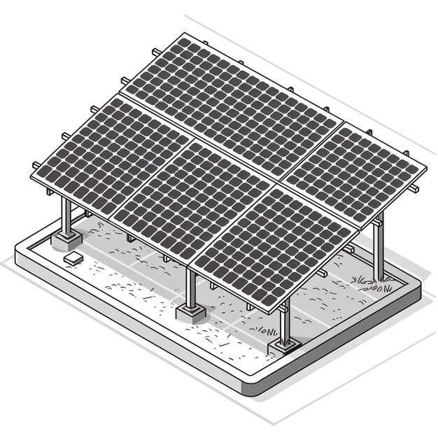 Photo a drawing of a solar panel with the word solar on it