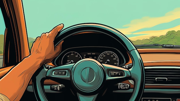 a drawing of a steering wheel with the word speed on it