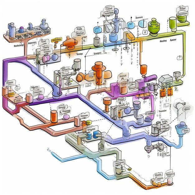 a drawing of a system with the word " l " on it.