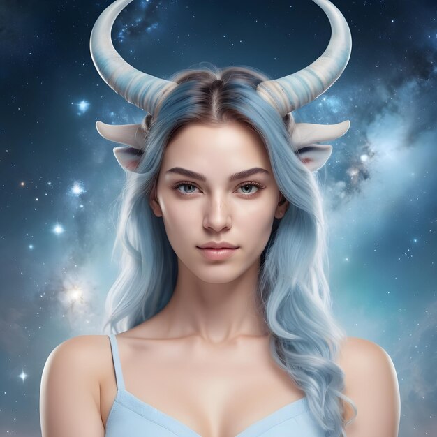 a drawing of a taurus woman zodiac sign taurus