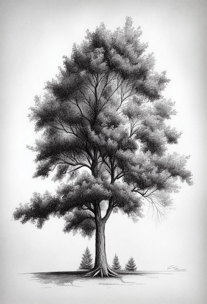 Charcoal Drawing, Drawing of a Tree, Charcoal Print, Nature Art, Hand Drawn  Art, Wall Art Drawing, by Josh Carte, Evergreen Tree, Pencil Art