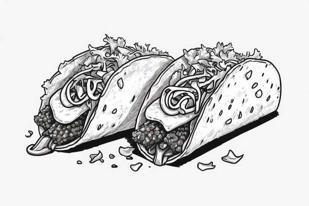 Photo a drawing of two sandwiches with the words  cucumber  on the bottom