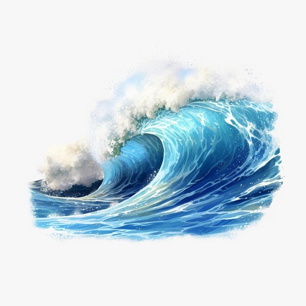 「big」という言葉が書かれた波の絵。