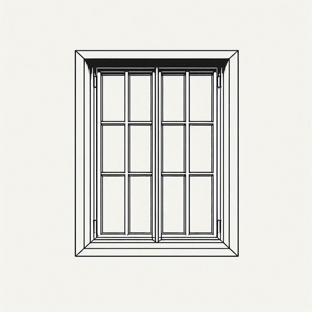 Photo a drawing of a window