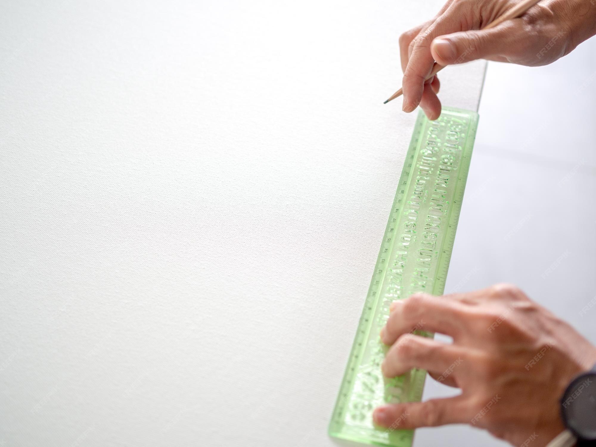 Premium Photo Drawing with ruler