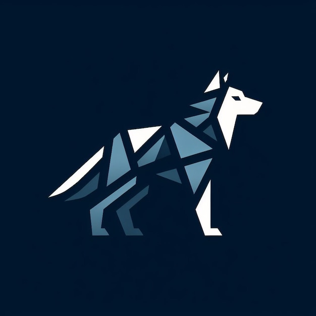 рисунок волка на синем фоне с надписью " x "