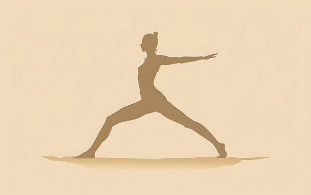 Photo a drawing of a woman doing yoga