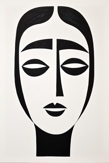 a drawing of a woman with a face and the words  face  on it