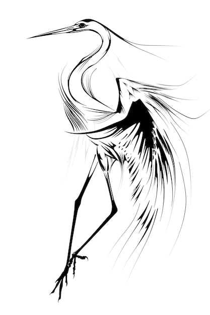 a drawing of a woman with a wing on the back of her body