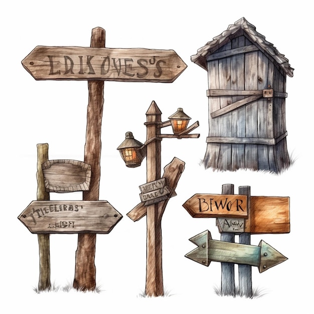 A drawing of a wooden sign that says " eygey ".