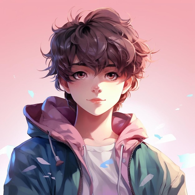 Premium AI Image  Anime boy man avatar ai generative art