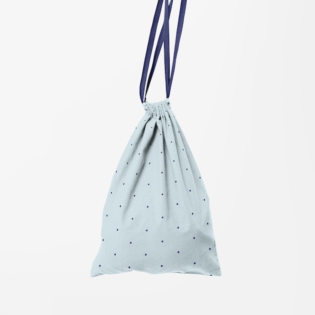 Photo drawstring pouch bag blue accessory studio shoot