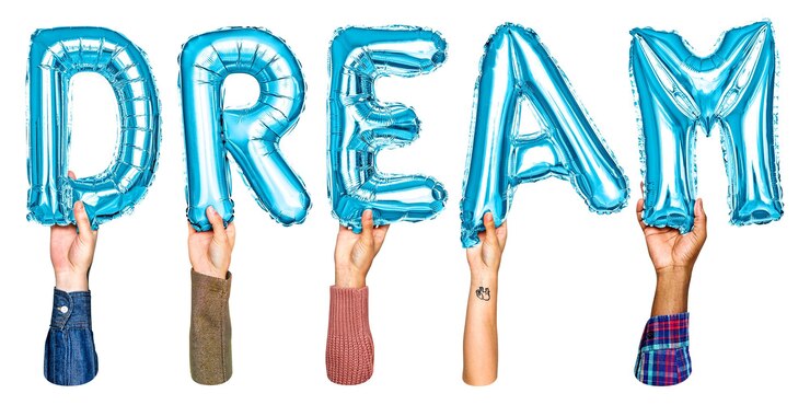 Photo dream balloon png word sticker transparent background