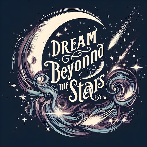 Dream beyond tshirt graphic design vector illustration