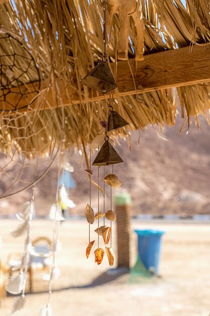 Foto un cacciatore di sogni sullo sfondo del deserto e delle montagne in egitto