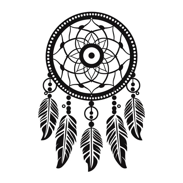 Dream catcher in black and white