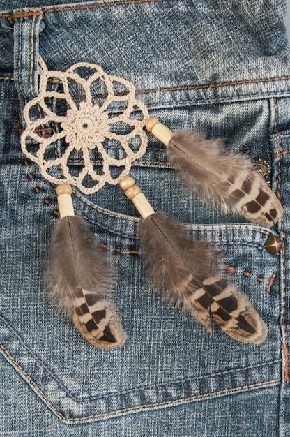 Dream catcher on pocket