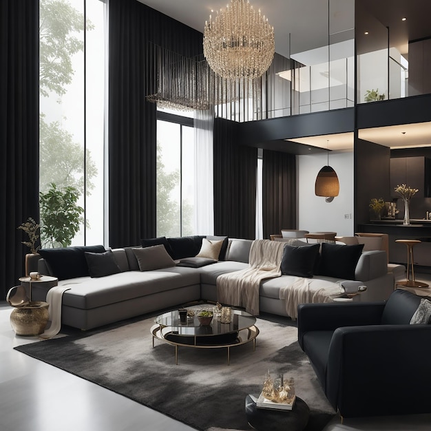 Dream House Modern Luxury Livingroom 3d design