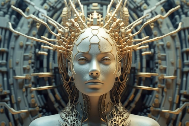 Dream of the machine science fiction female artificial intelligence Generative AI