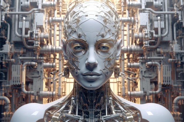 Dream of the machine science fiction female artificial intelligence Generative AI