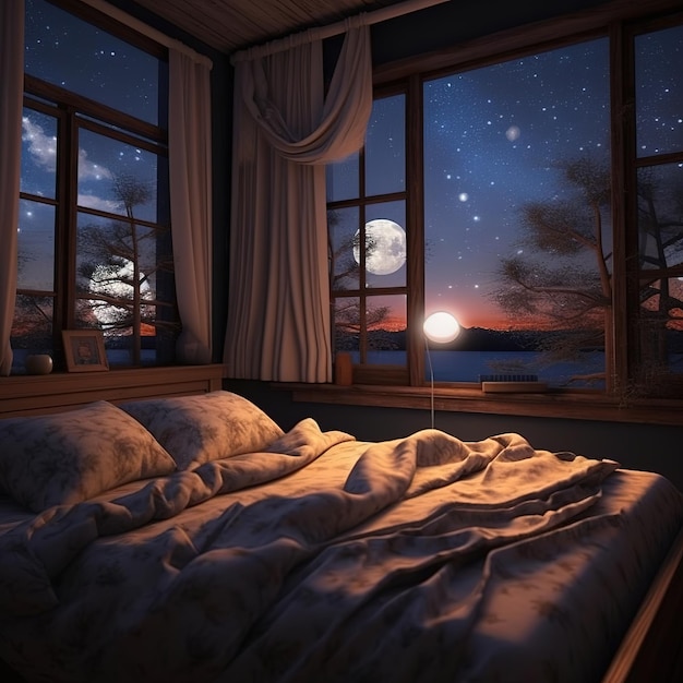 dream night through the window