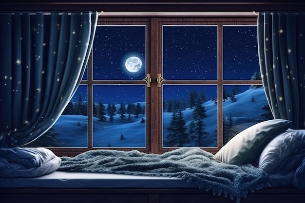 dream night through the window