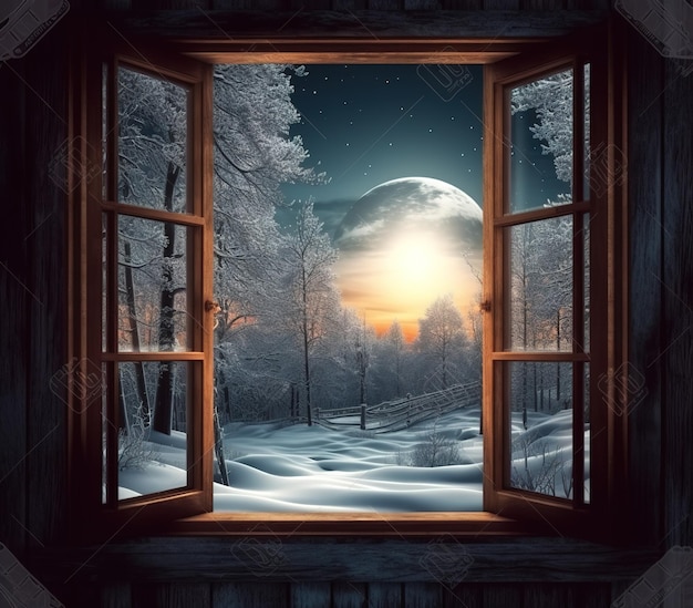 dream night through the window