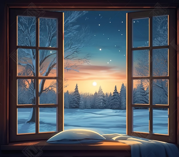 dream night through the window