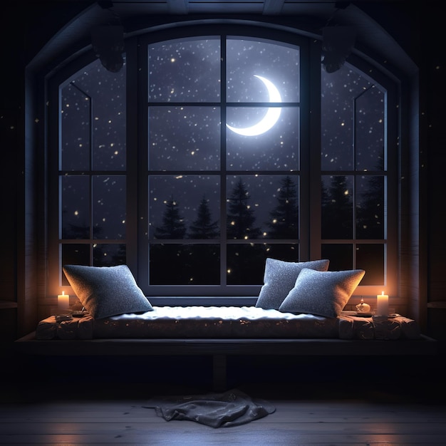 dream night through the window