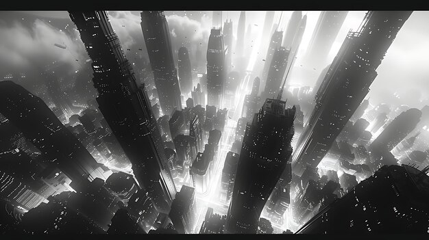 Dream scifi skyline building