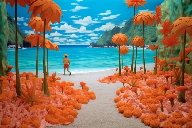 Dream whimsical beachscape