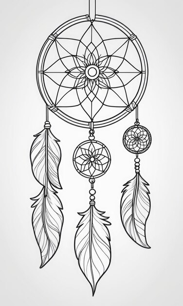 Photo dreamcatcher coloring page