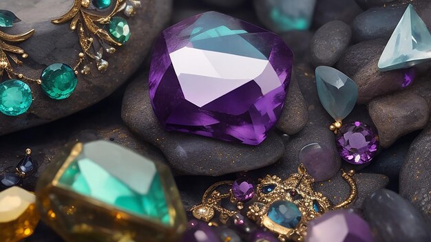 Dreaming detailed gemstones