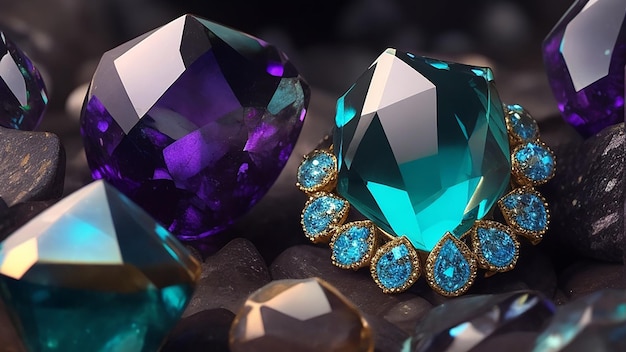 Dreaming detailed gemstones