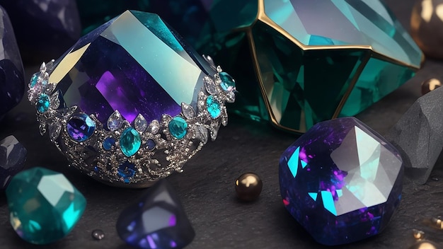 Dreaming detailed gemstones