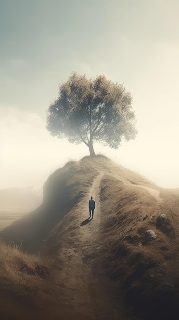 Photo dreamlike landscape photography a surreal journey through nature