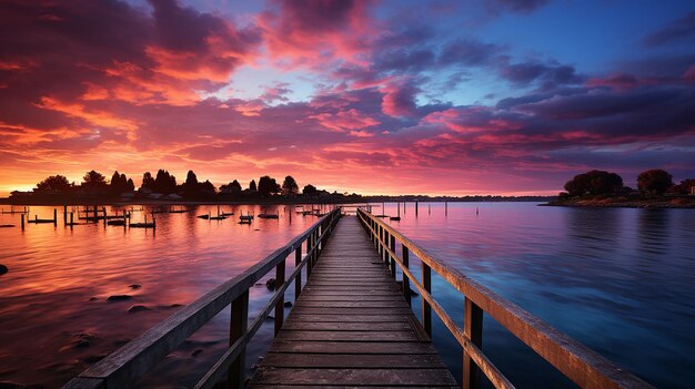 Dreamlike Pier Landscape