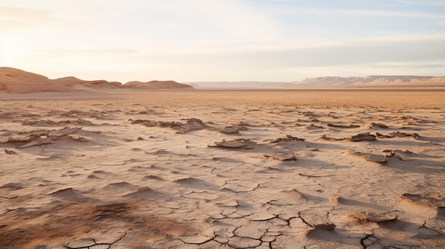 Dreamlike Sunset A Surreal Journey Through The Dry Desert