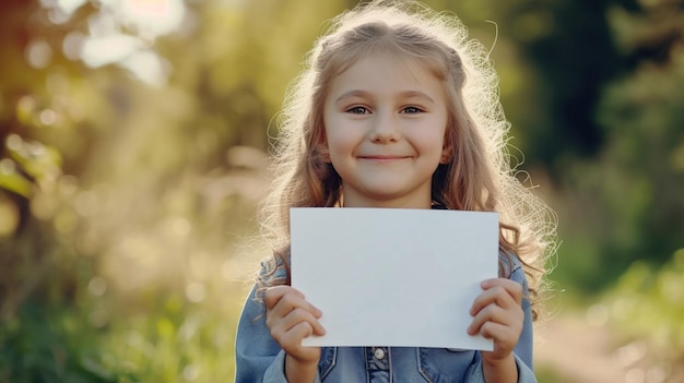 Dreams in the Making Girl with Blank Paper