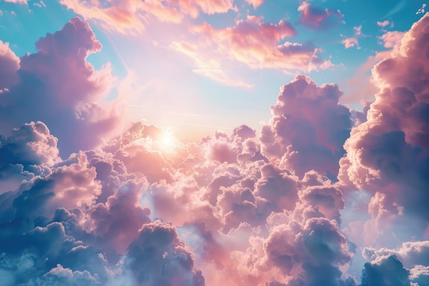 Photo dreamscape elevation ethereal beauty in a summer sky