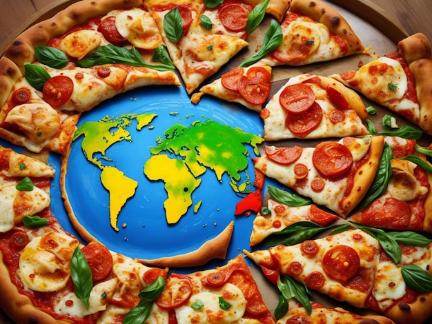 Dreamshaper v7 world food day happy pizza