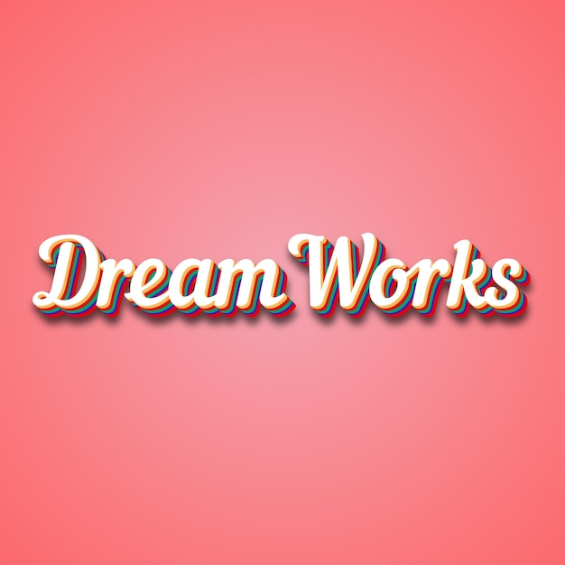 DreamWorks Text Effect Photo Image Cool