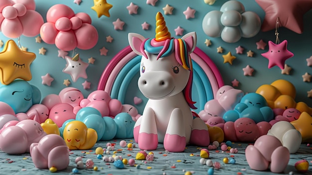 Photo dreamy 3d birthday background adorned wallpaper