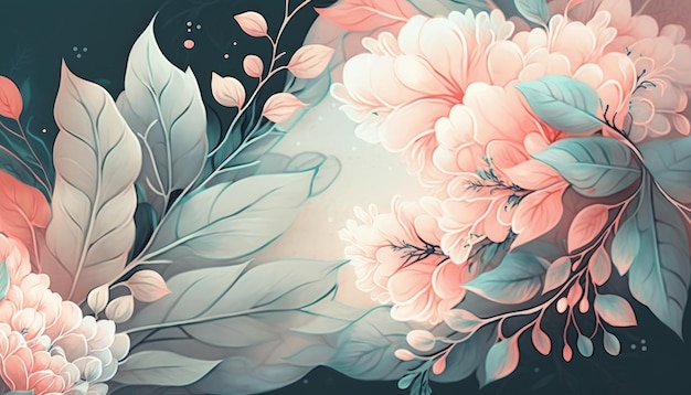 Dreamy Blooms Watercolor Floral Pattern with an Ethereal Feel