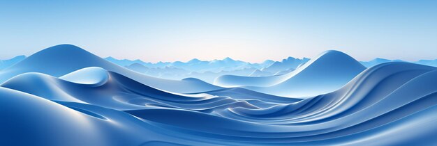 A dreamy blue abstract mountain peak