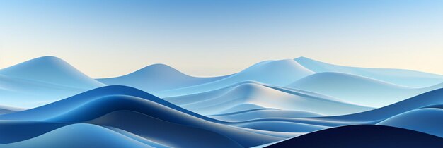 A dreamy blue abstract mountain peak