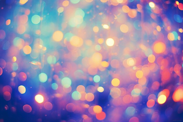 Dreamy bokeh lights canvas