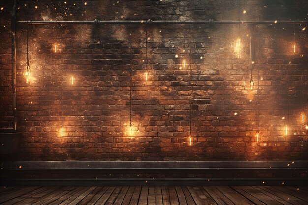 Dreamy Brick Wall with Ethereal Glow