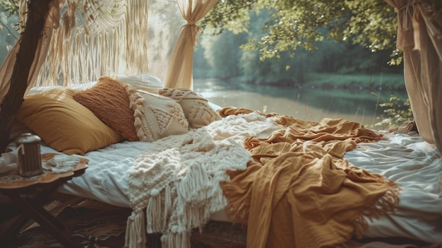 Dreamy Canopy Bed in Forest