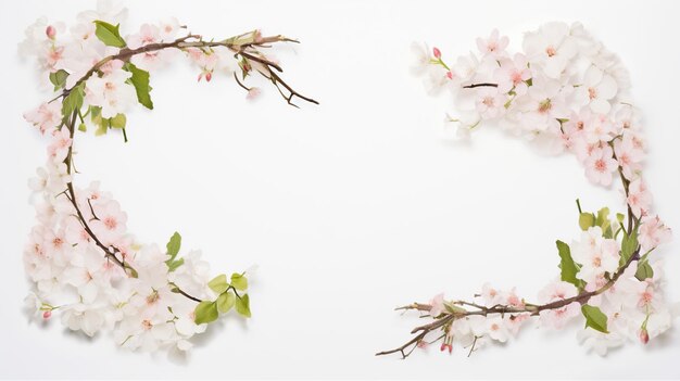 Dreamy cherry blossoms as a natural border